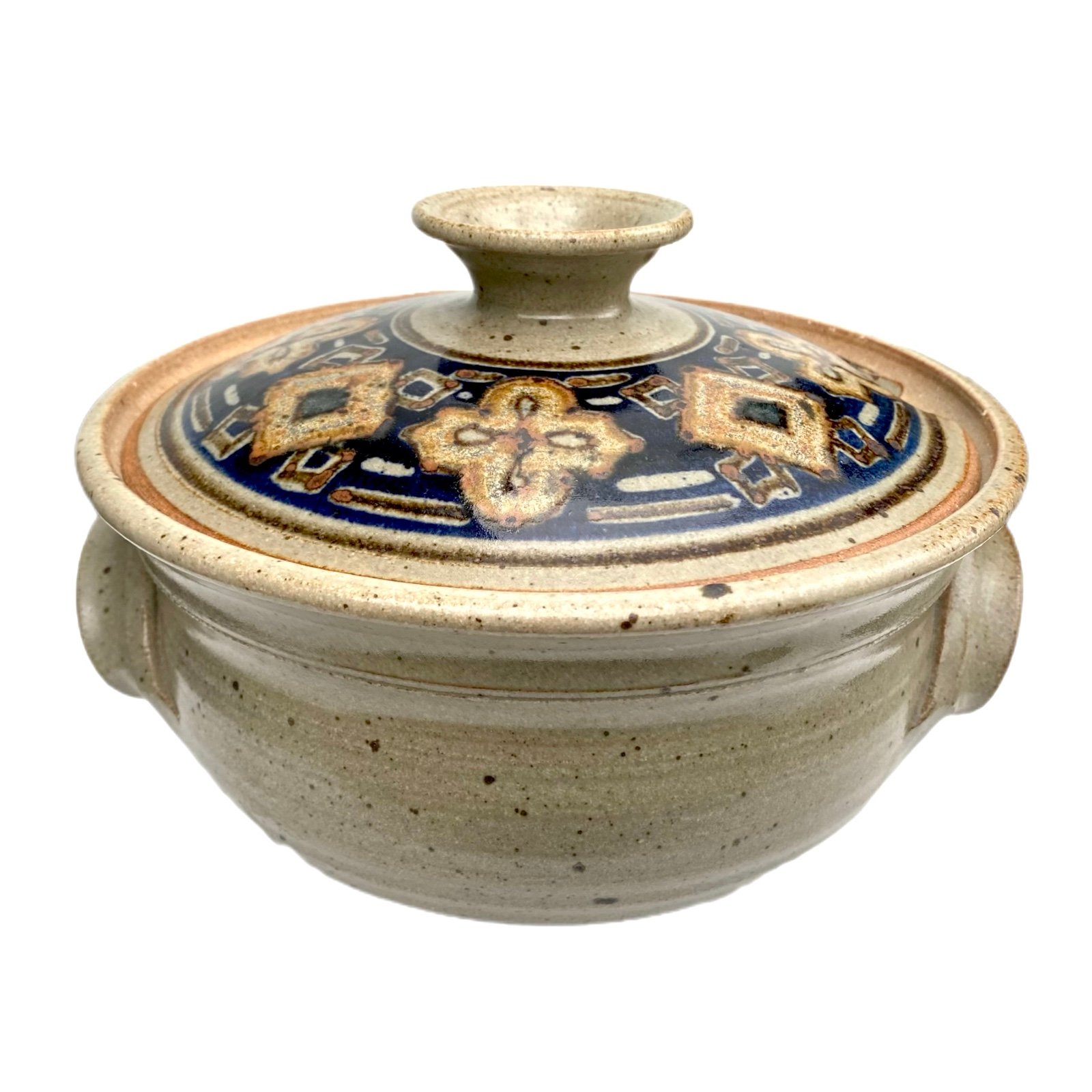 Vintage Studio-Pottery Denmark Lidded Stoneware Dish