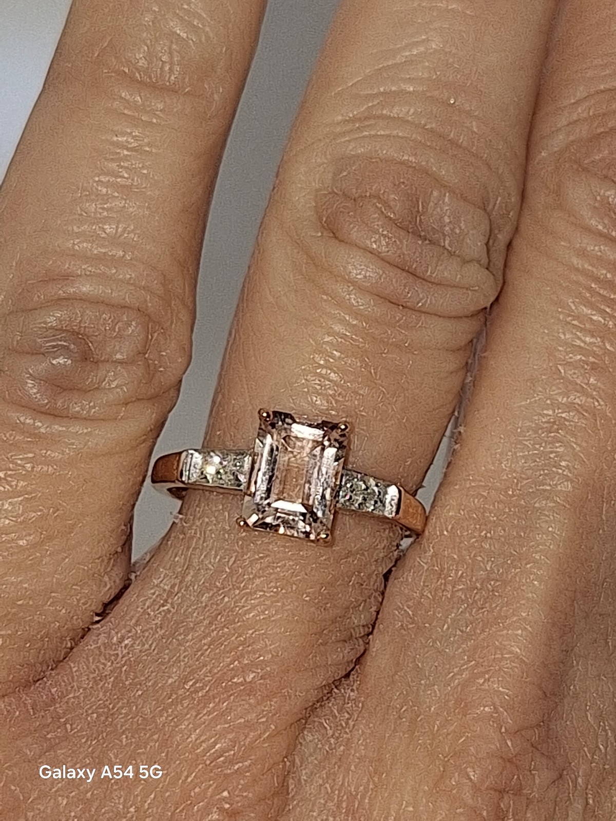 Morganite Stone 10 K Rose gold Ring