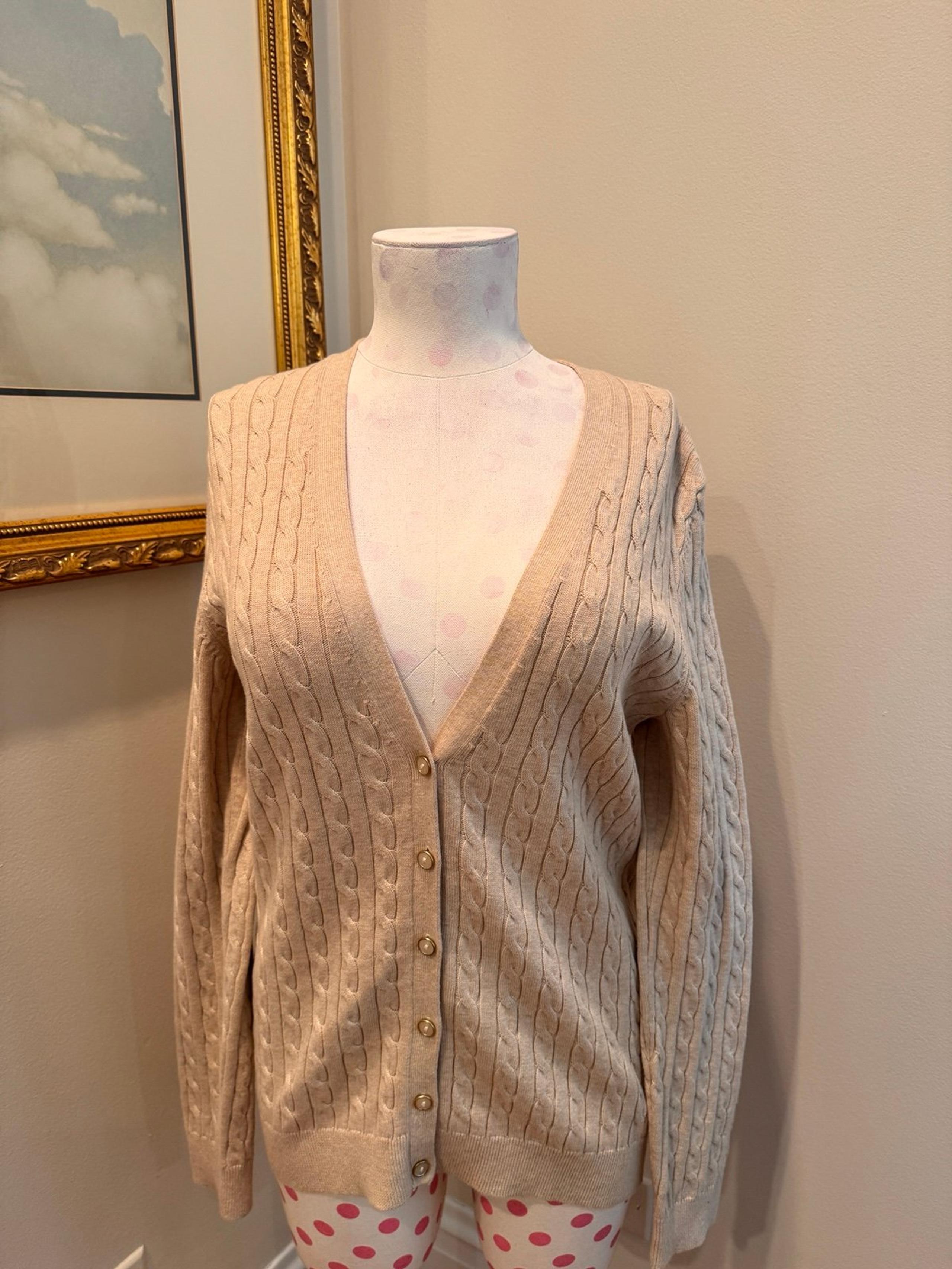 Lands End Cardigan Sweater Size S