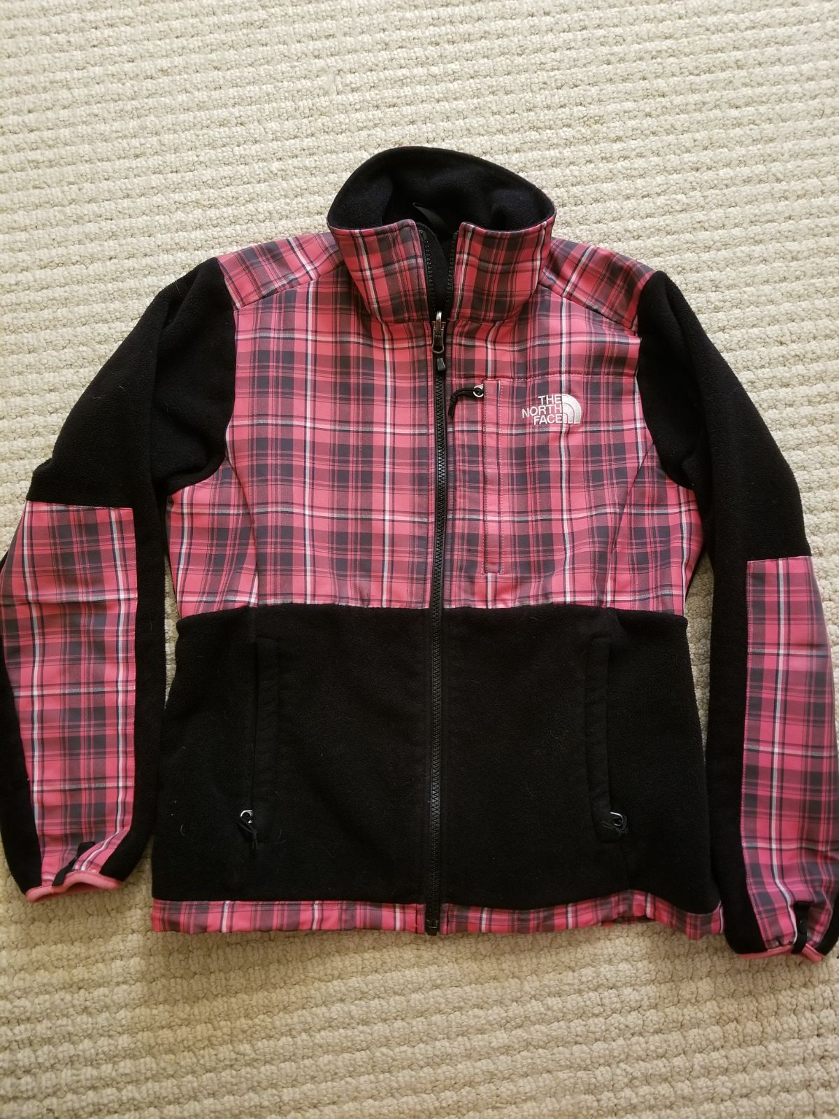The North Face jacket, black and pink pl
