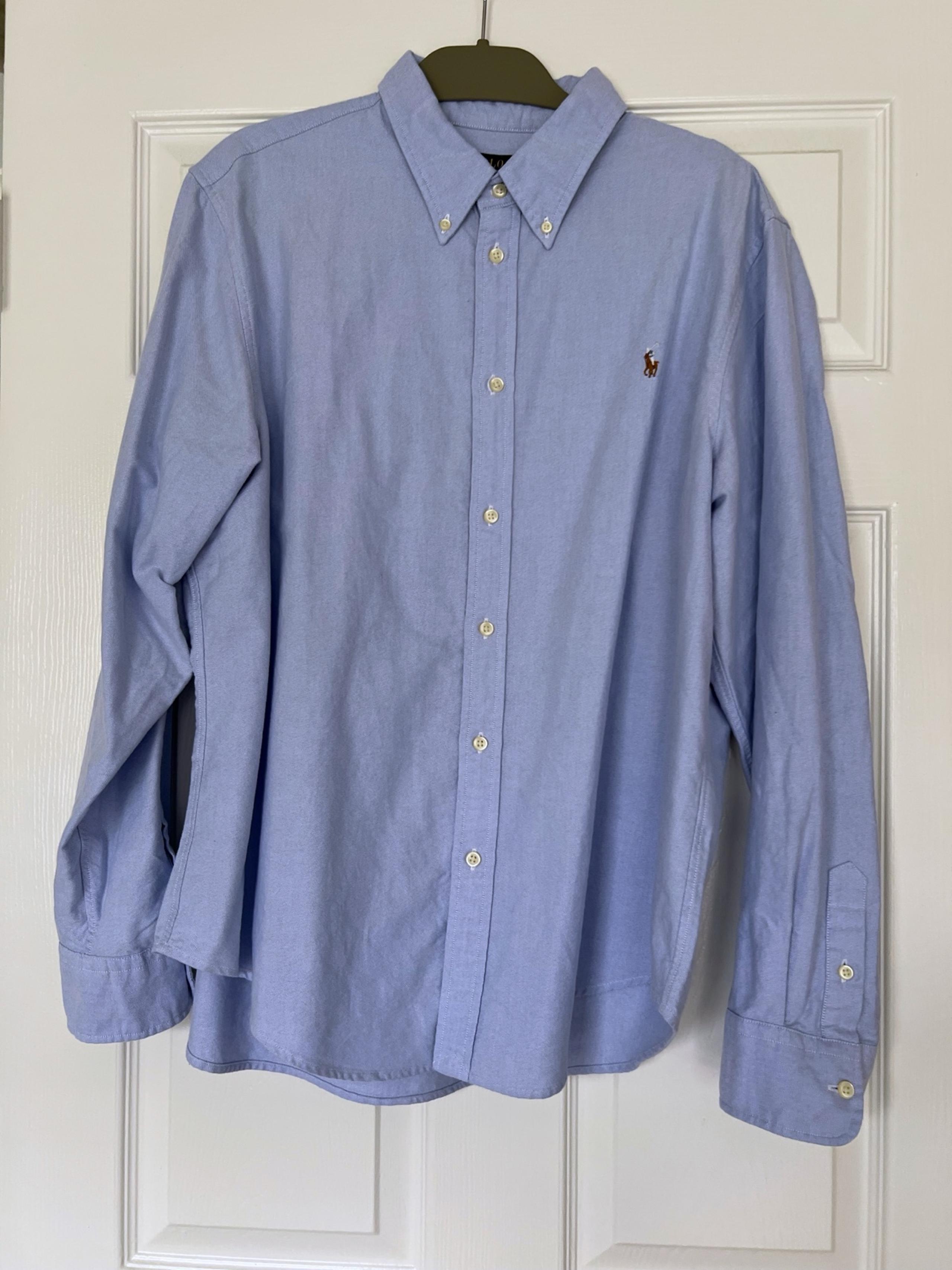 Women's Polo Ralph Lauren Blue Classic Fit Button Down Shirt