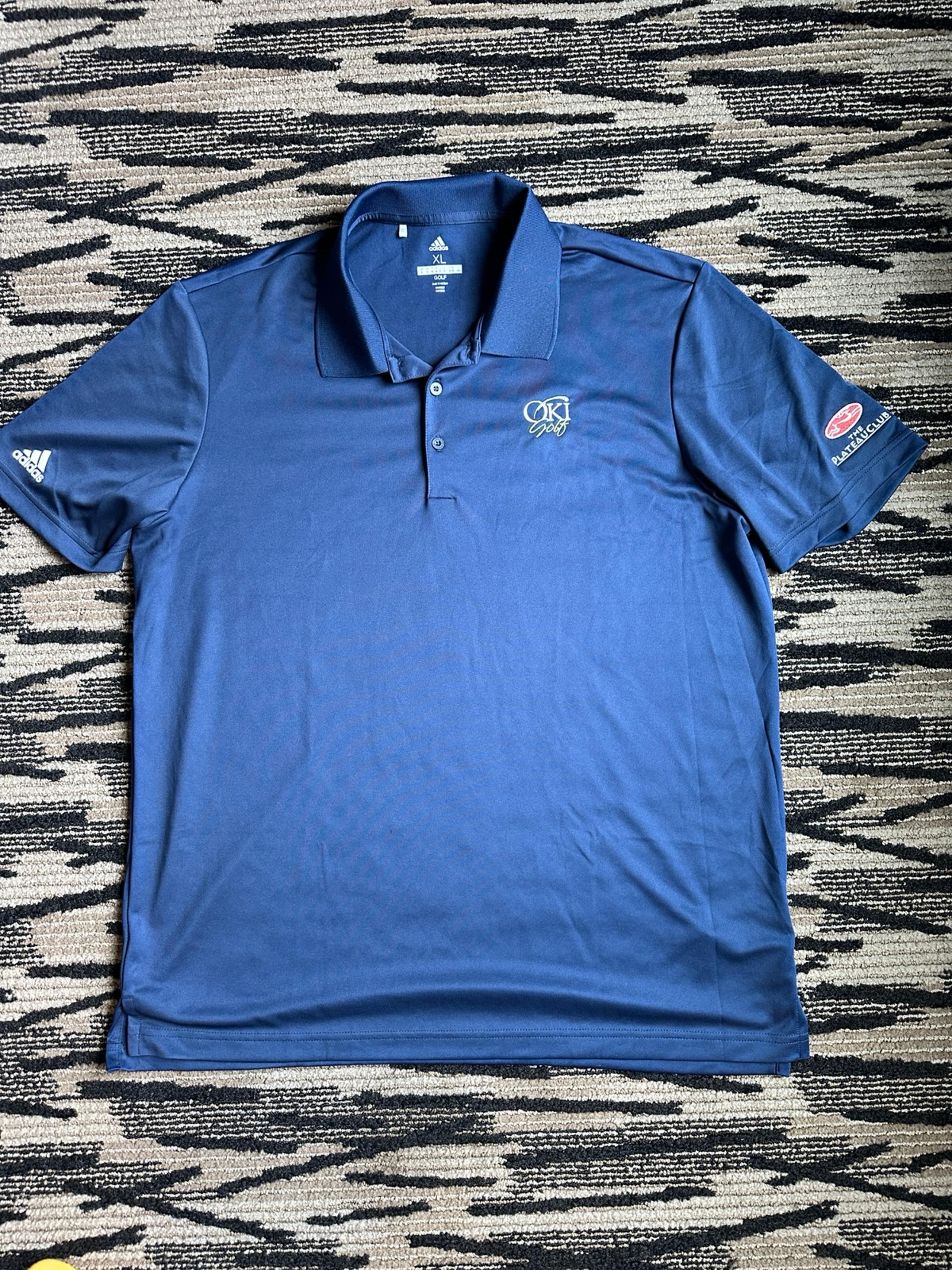 adidas Men's Performance Logo Navy Golf Polo Size XL Redmond Ridge Oki