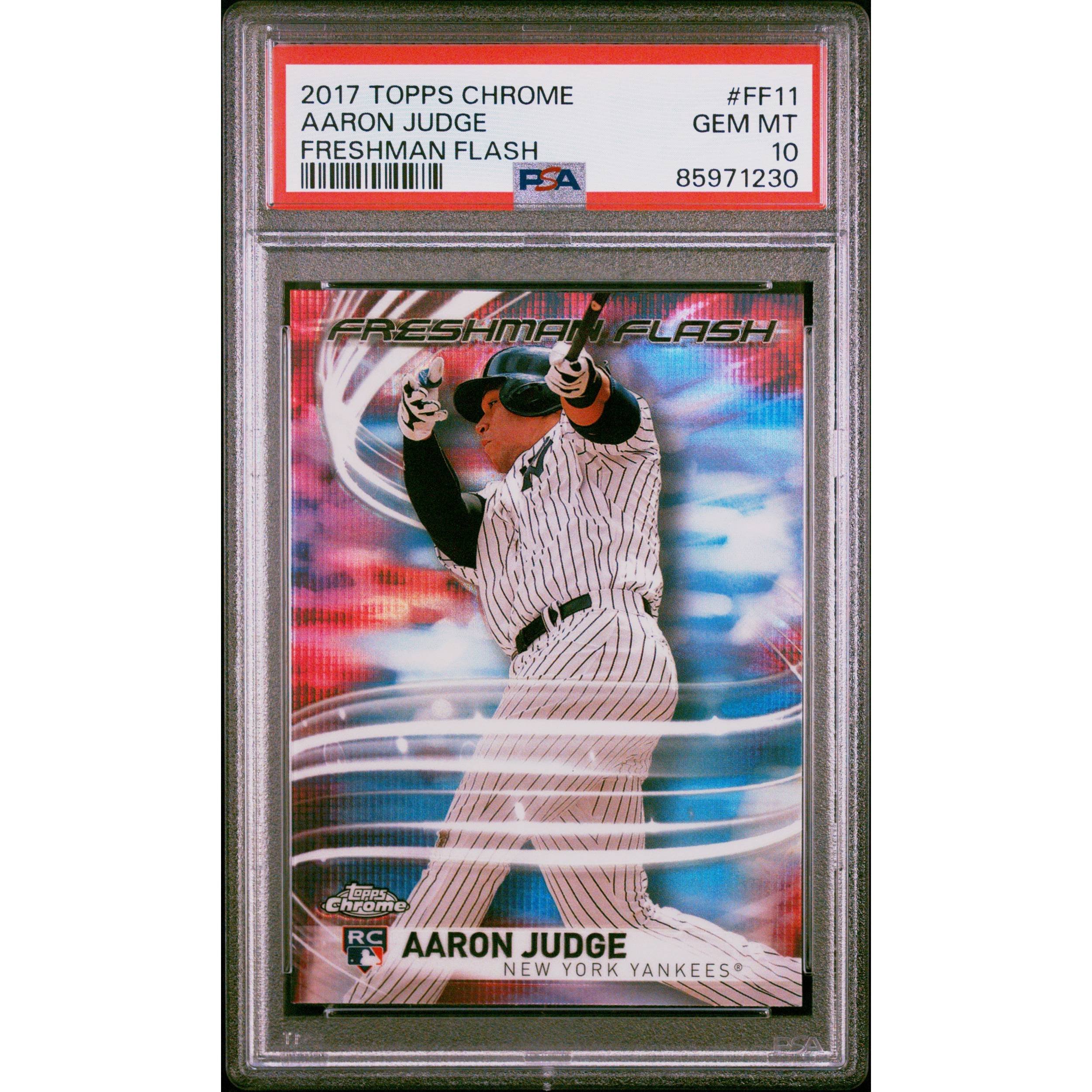 Graded 2017 Topps Chrome Aaron Judge #FF11 Freshman Flash Rookie Card PSA 10