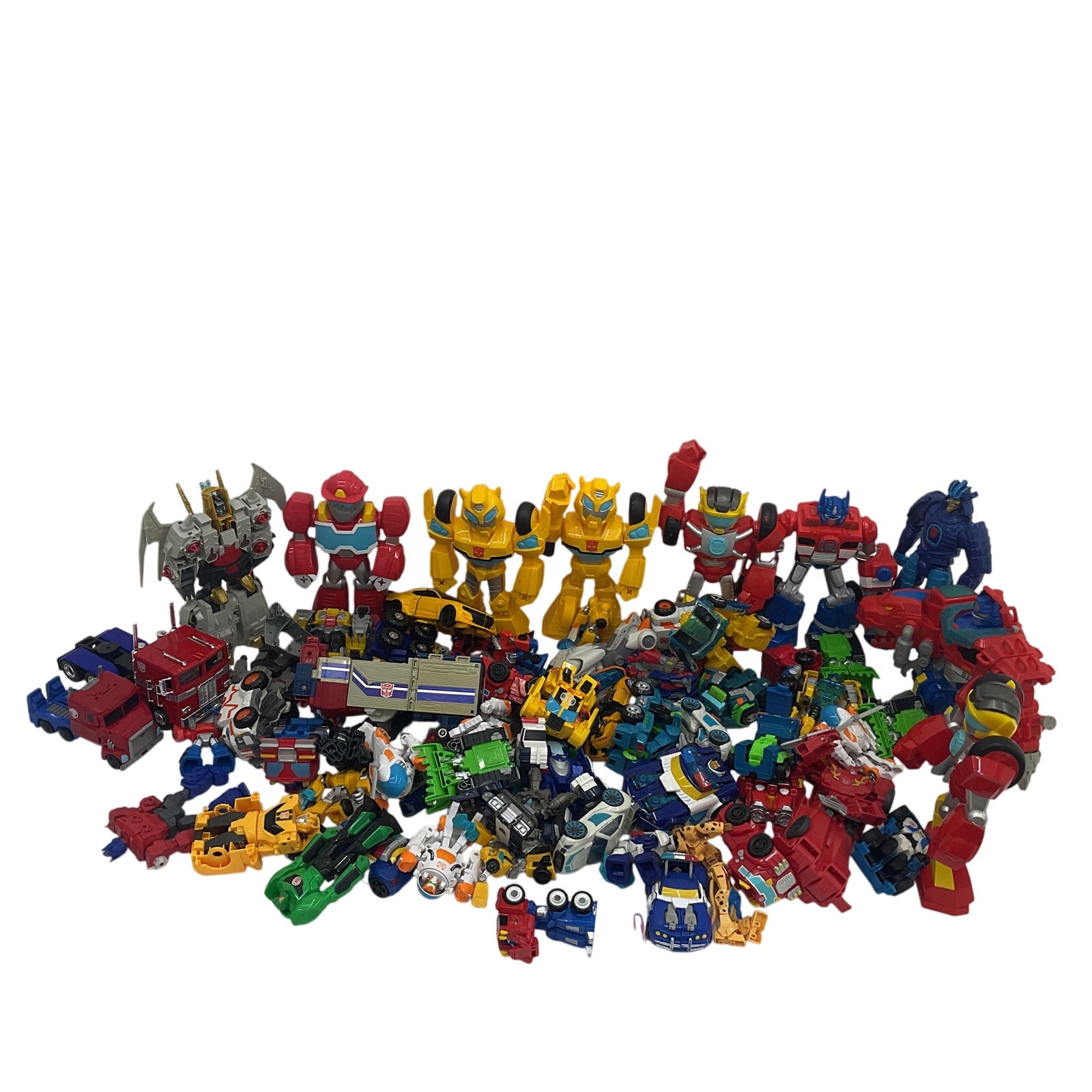 HUGE LOT 25 lbs Modern Transformers Optimus Prime Robots Action Figures Preowned