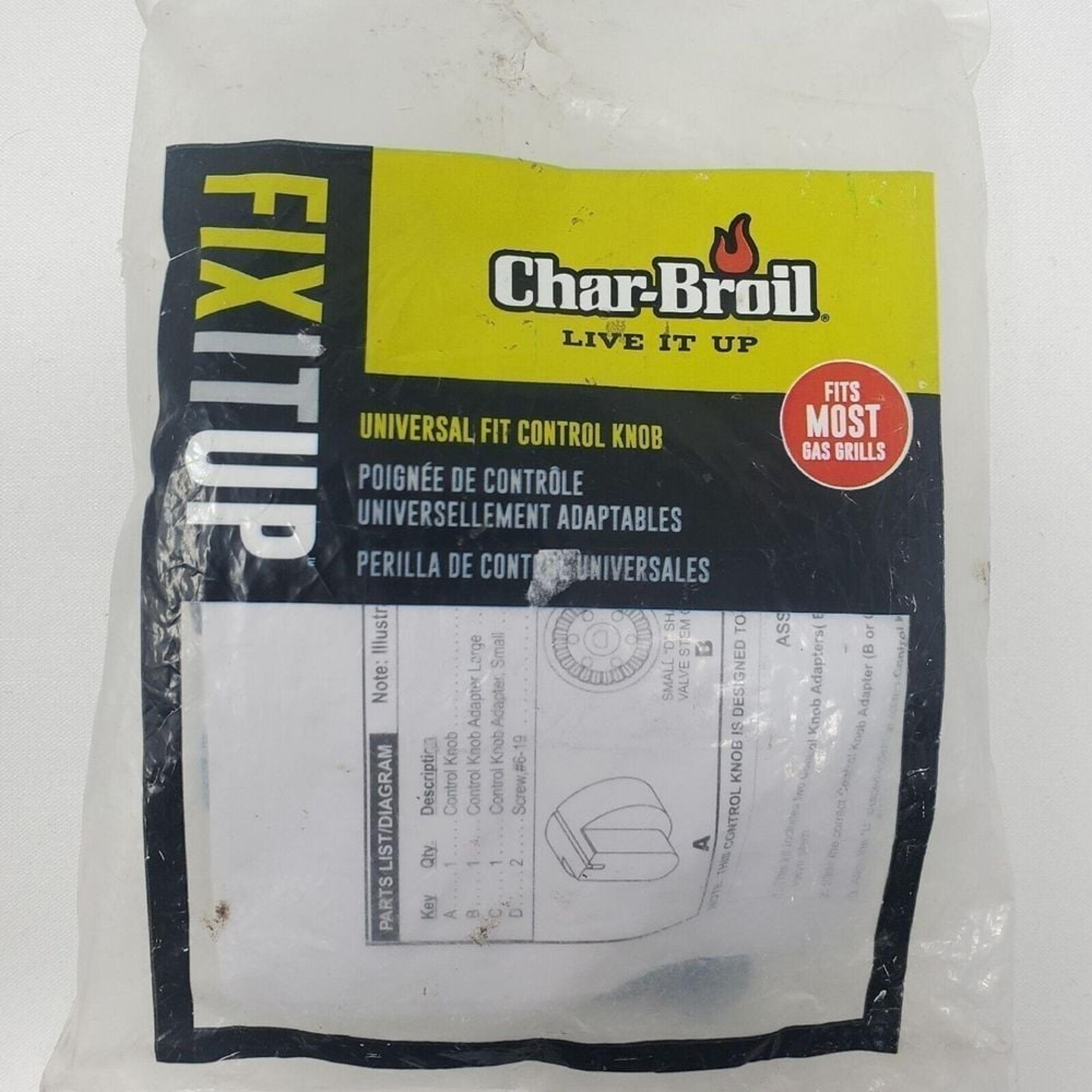 Char-Broil Universal Fit Grill Control Knob D Shape Valve Fits Most