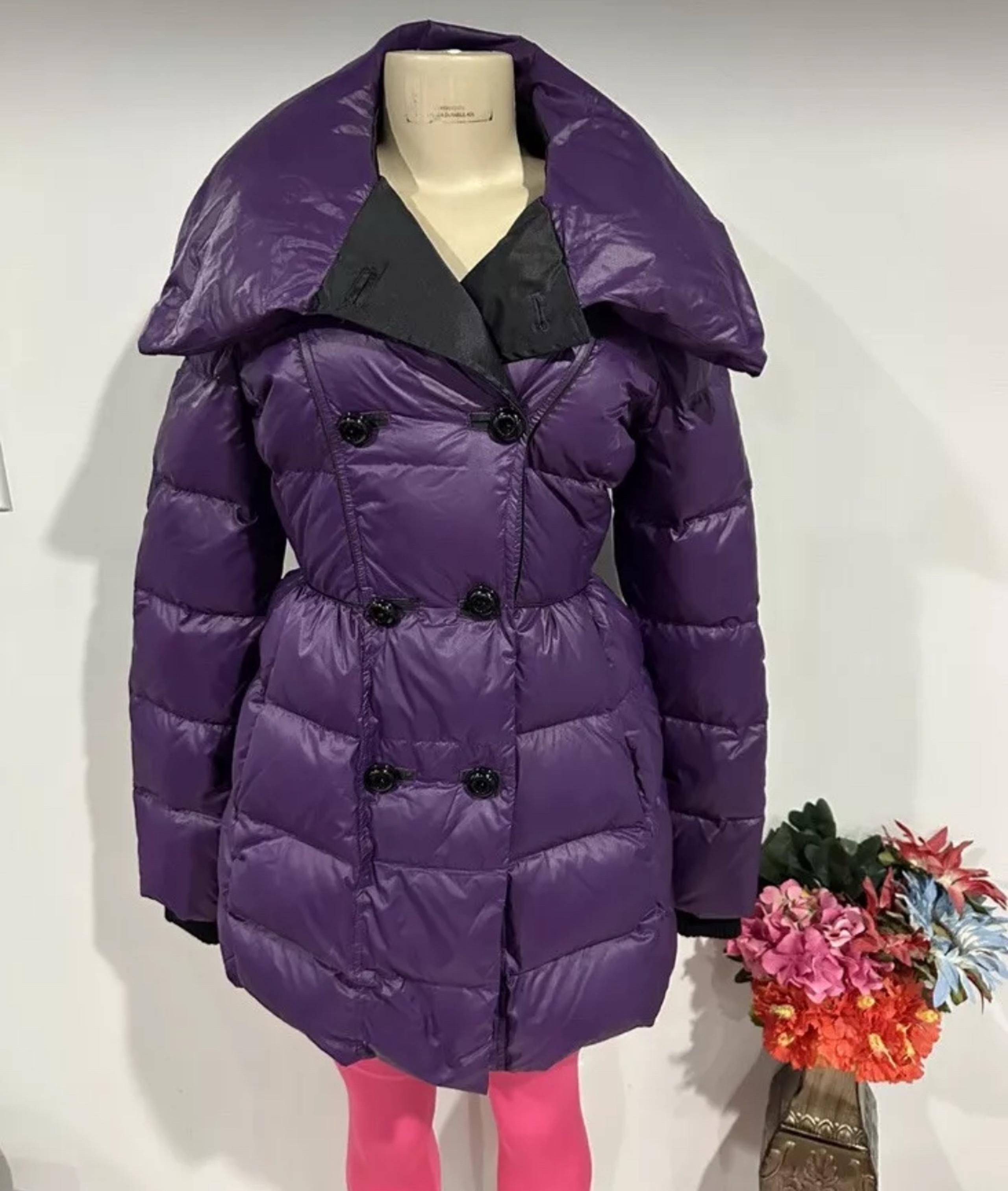 Juicy Couture Coat Size Small Women Purple Down Puffer Parka