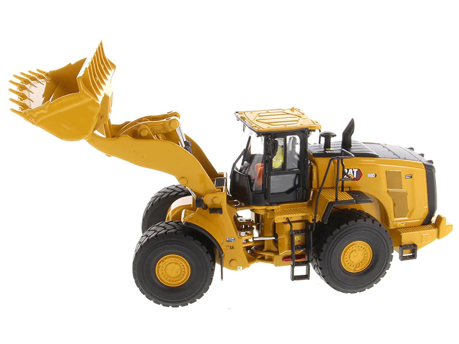 CAT Caterpillar 980 Wheel Loader Yellow with Operator High Line Series 1/50 Di