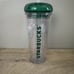 Starbucks Tumbler Korea 2022 Wordmark Foam Cold Cup Green Clear 16 Oz 473ml