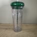 Starbucks Tumbler Korea 2022 Wordmark Foam Cold Cup Green Clear 16 Oz 473ml