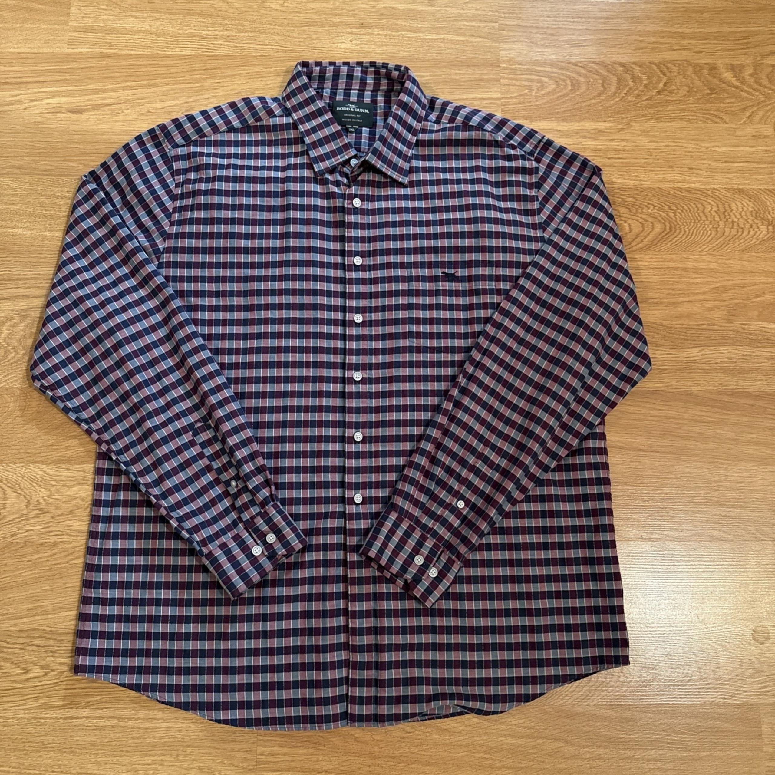 Rodd & Gunn Shirt Men's Multicolor Check 2XL Original Fit Woven In Italy Preppy