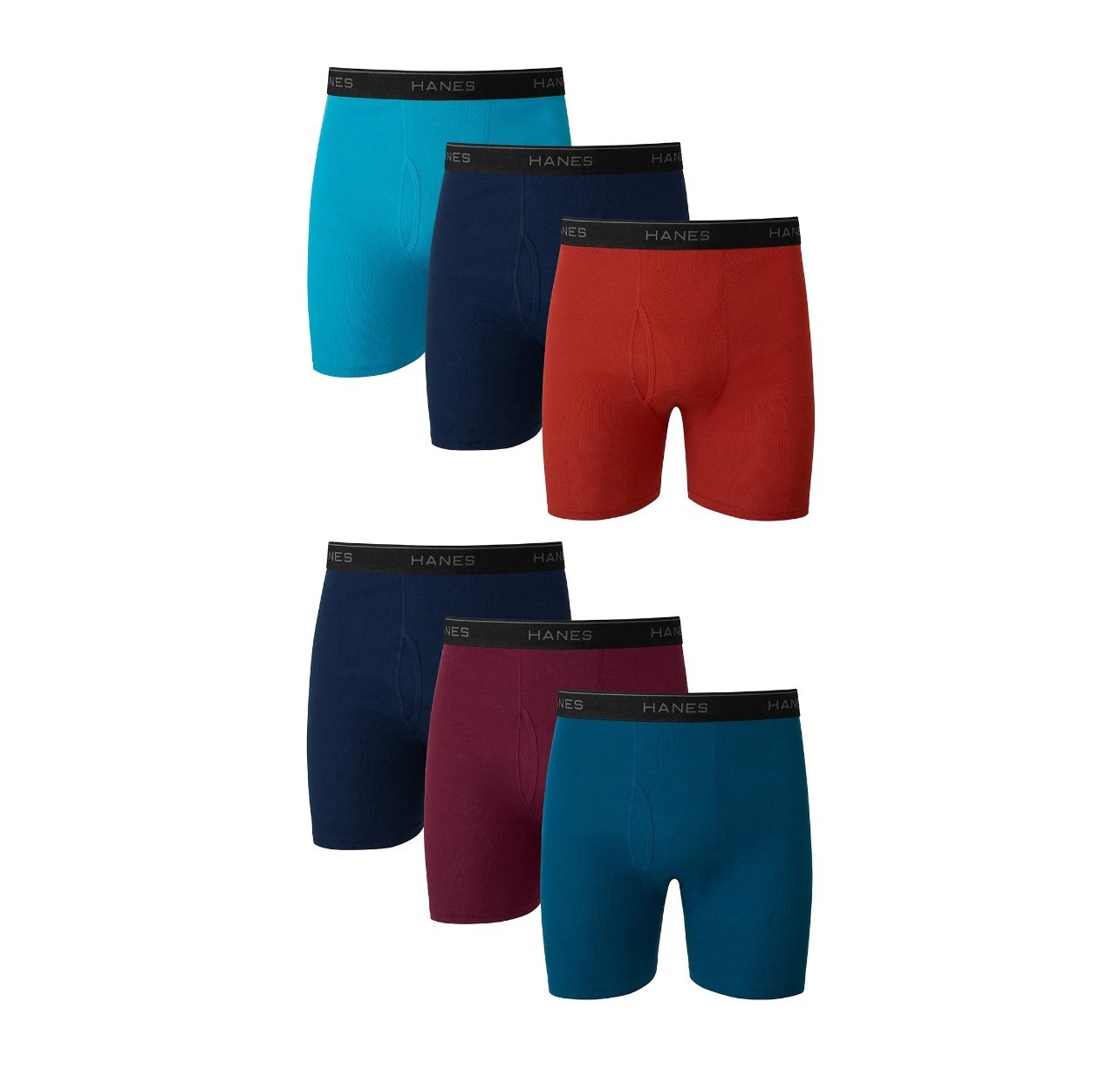 3 PACKS (18) Hanes Men's Value Pack Assorted Boxer Briefs, 6 Pack 3XL