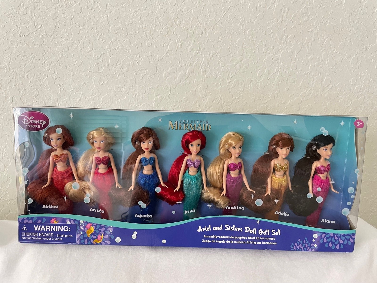 Disney Store RARE! “Ariel & Sisters” doll gift set, new in box