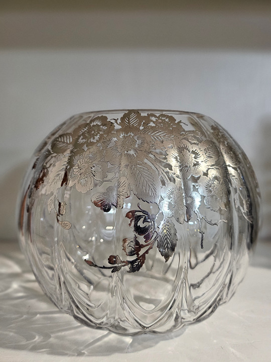 Rare Stunning Silver Plated Silver City Blossom Time Large Rose Bowl 7.5