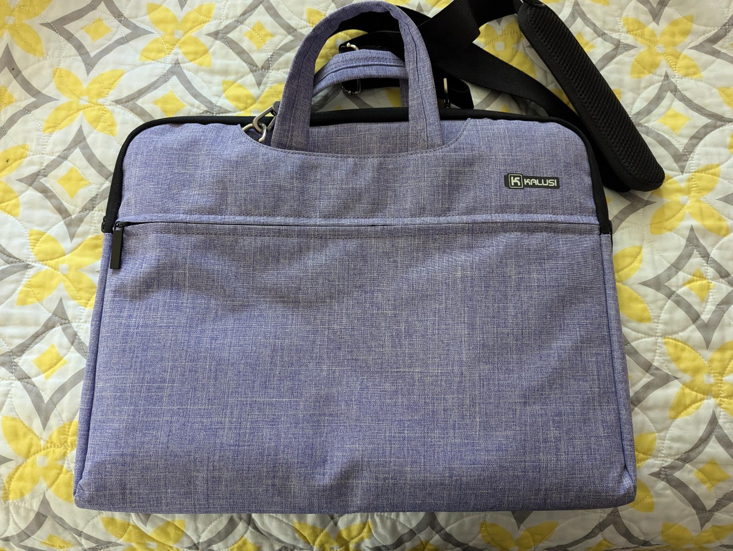 Kalusi lavender laptop messenger bag