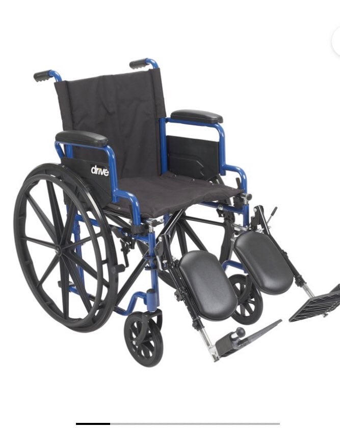 Wheelchair with Flip Back Desk Arms Swing Away Footrest 18 Seat