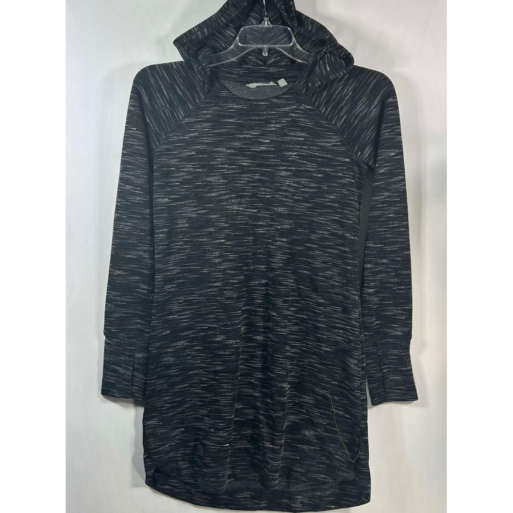 Athleta Space-Dye Hoodie Tunic Sweatshirt Long Sleeve Athleisure Top