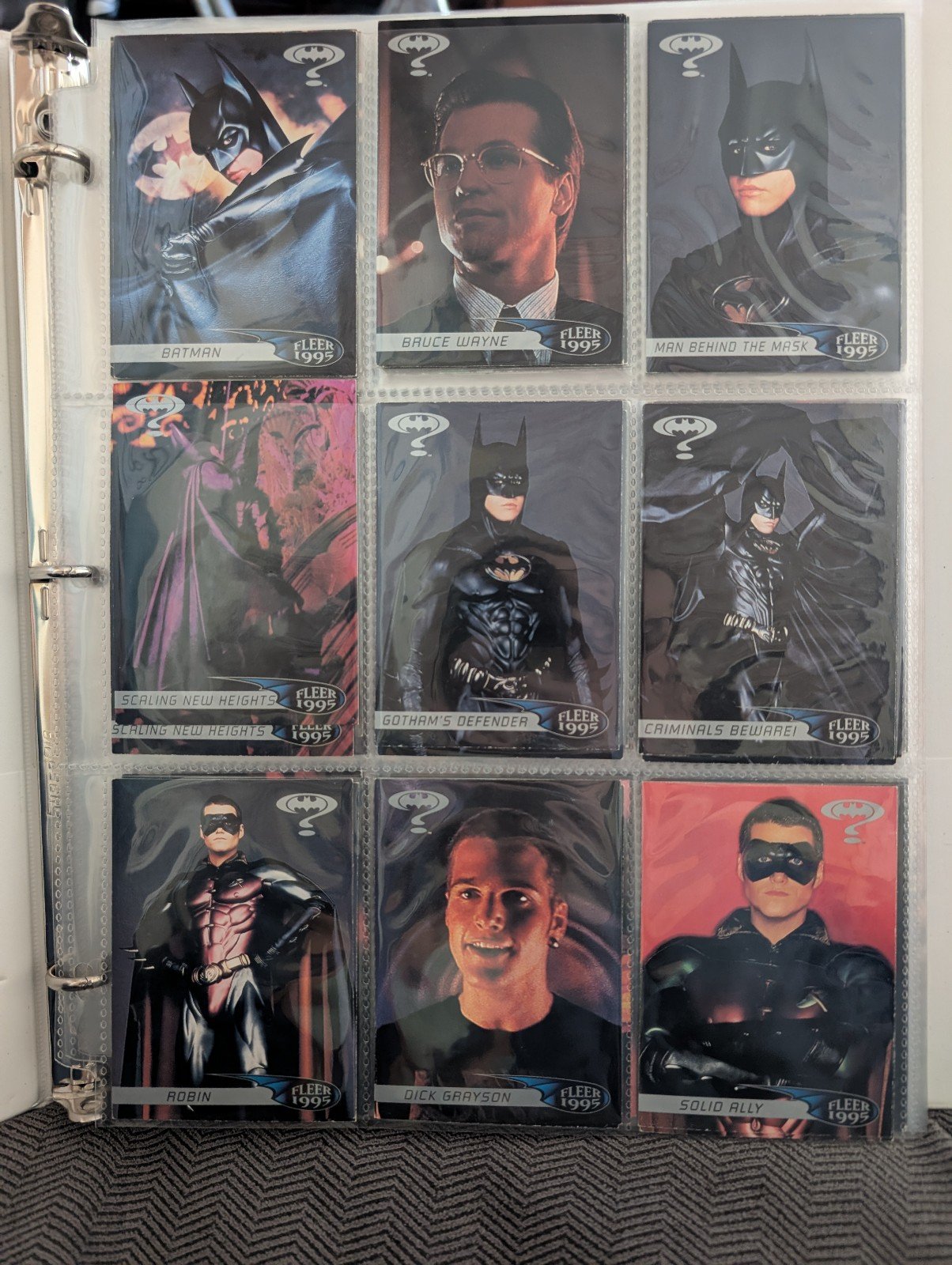 Complete 1995 Fleer Batman Forever Set Checklist 120 Cards