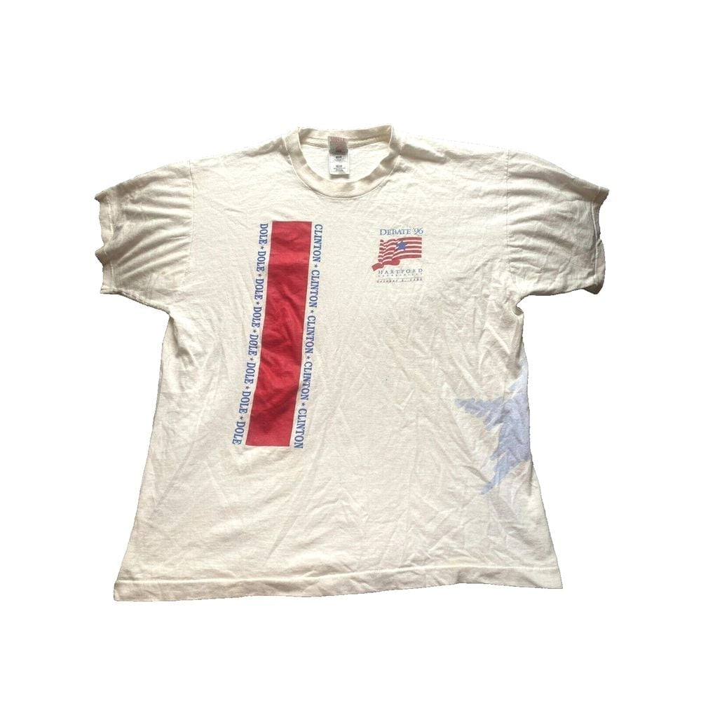 VTG PRESIDENT Shirt Adult Extra Large 1996 Debate Clinton Dole Single Stitch Men
