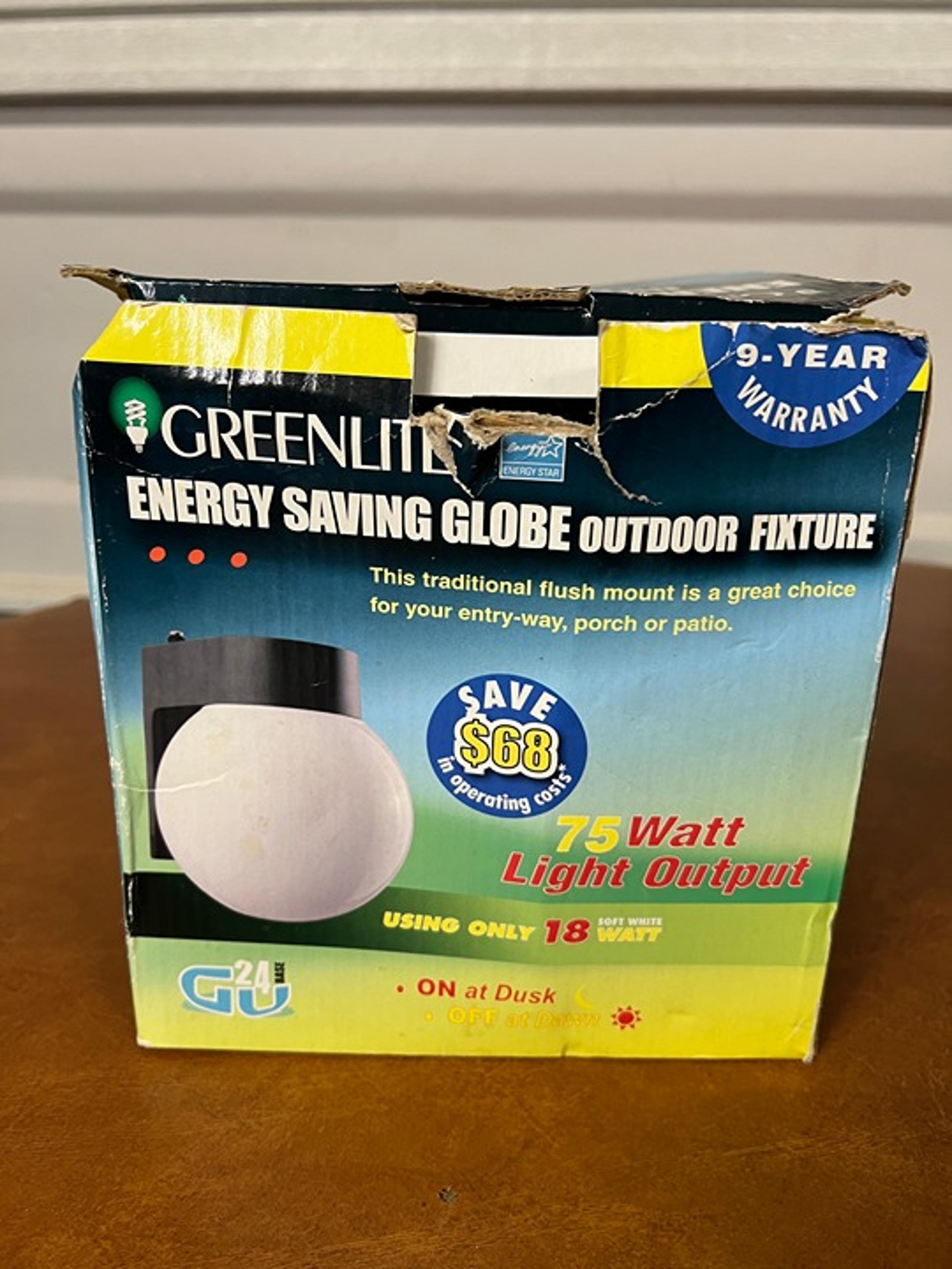 Greenlite Energy Saving Globe Outdoor Fixture 18W GU24