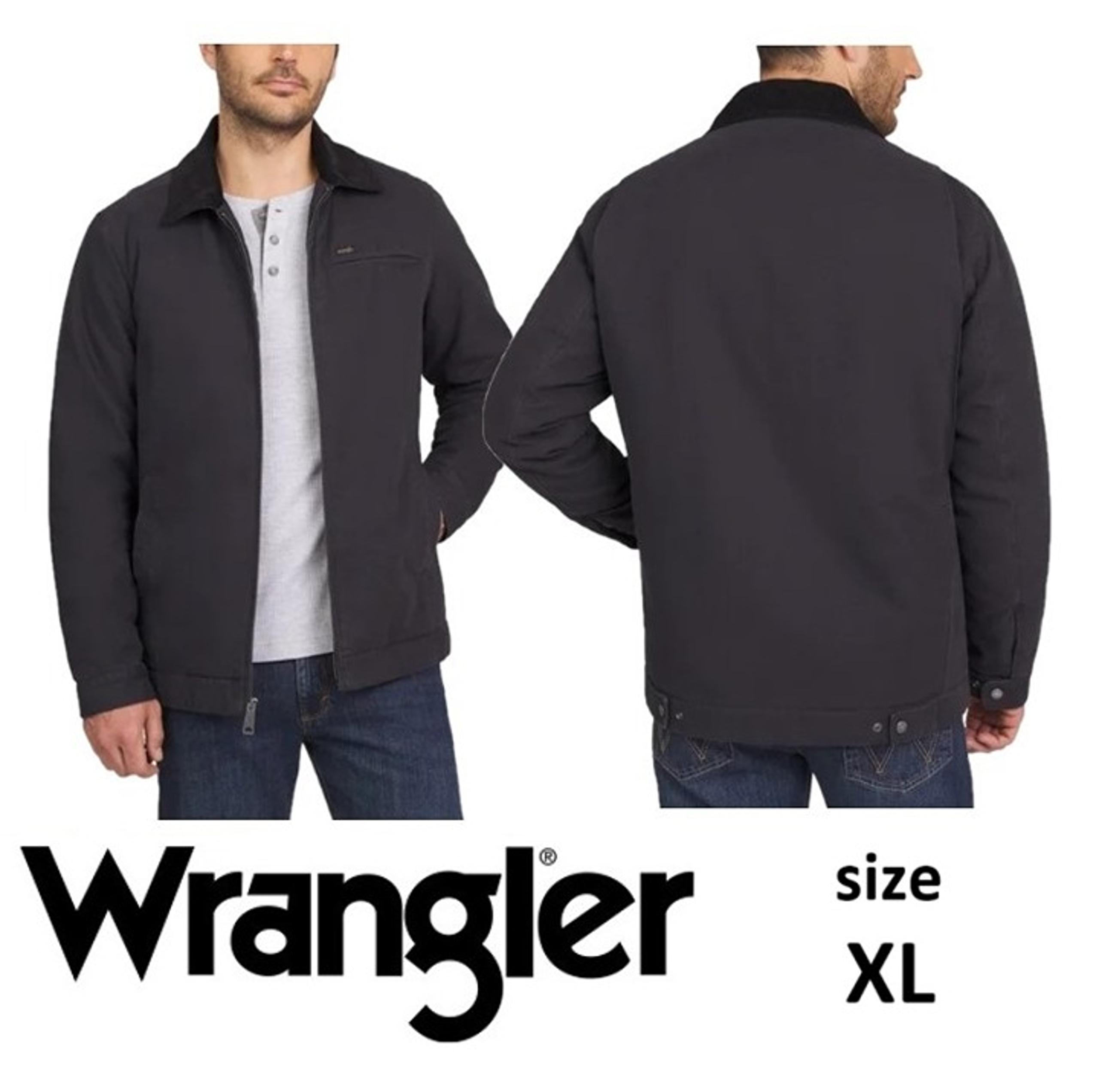 NWT Men's Canvas Workwear Jacket, Black, Size XL - Wrangler