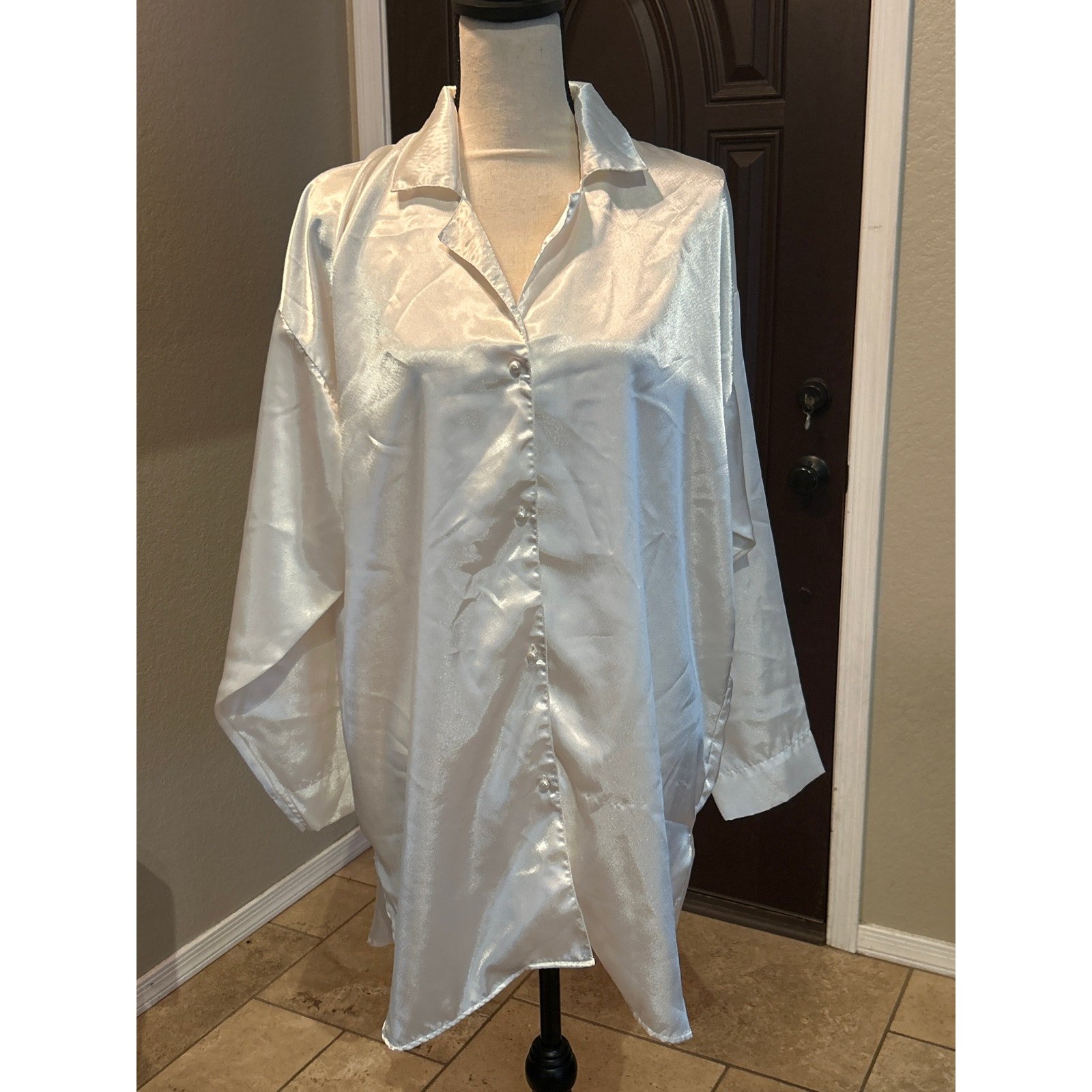 Vintage Gold Label Victoria's Secret Cream Satin Pajama Set
