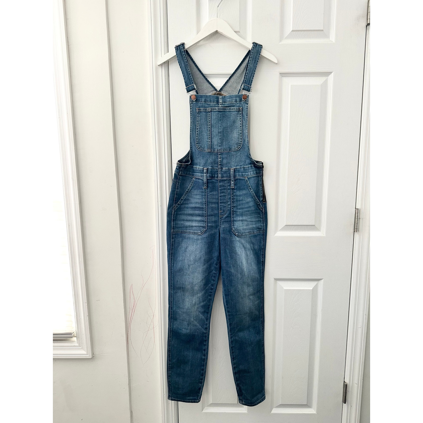 Madewell Skinny Denim Overalls Groveland Wash AA599 Small Women