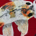 Red handpainted denim jacket