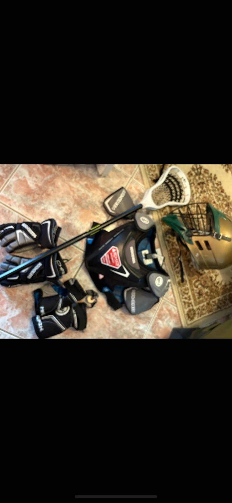 Lacrosse equipment full set up! Meets NOCSAE standards medium!