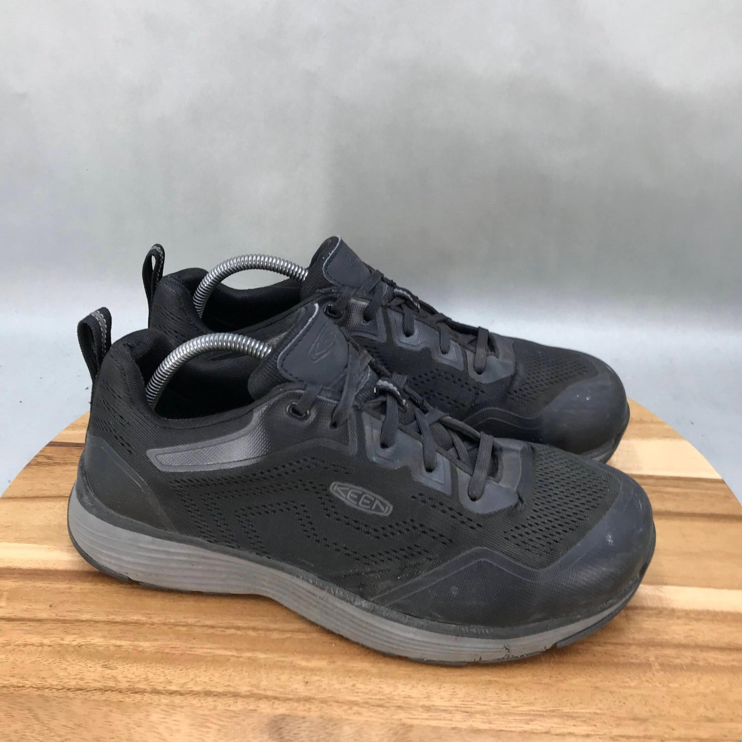 Keen Utility Sparta II Aluminum Toe Work Shoes Men 11.5 EE Black Lace Up Low Top