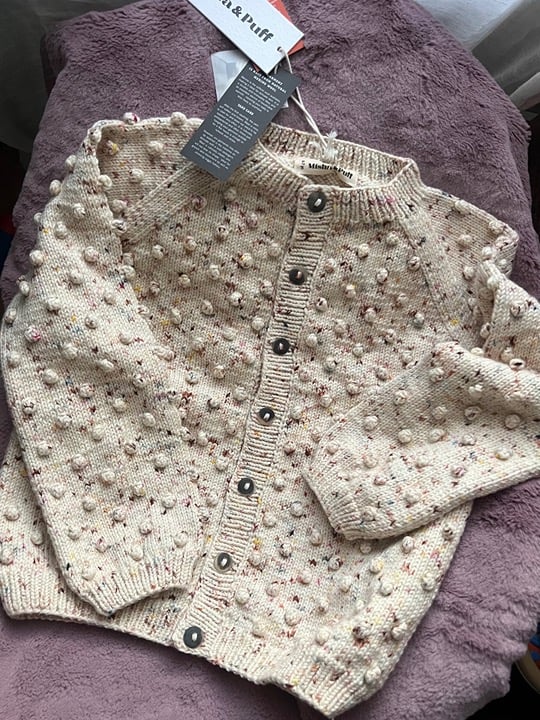Misha and puff popcorn cardigan