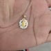 10kt Real Gold Tricolor Virgin Mary Pendant