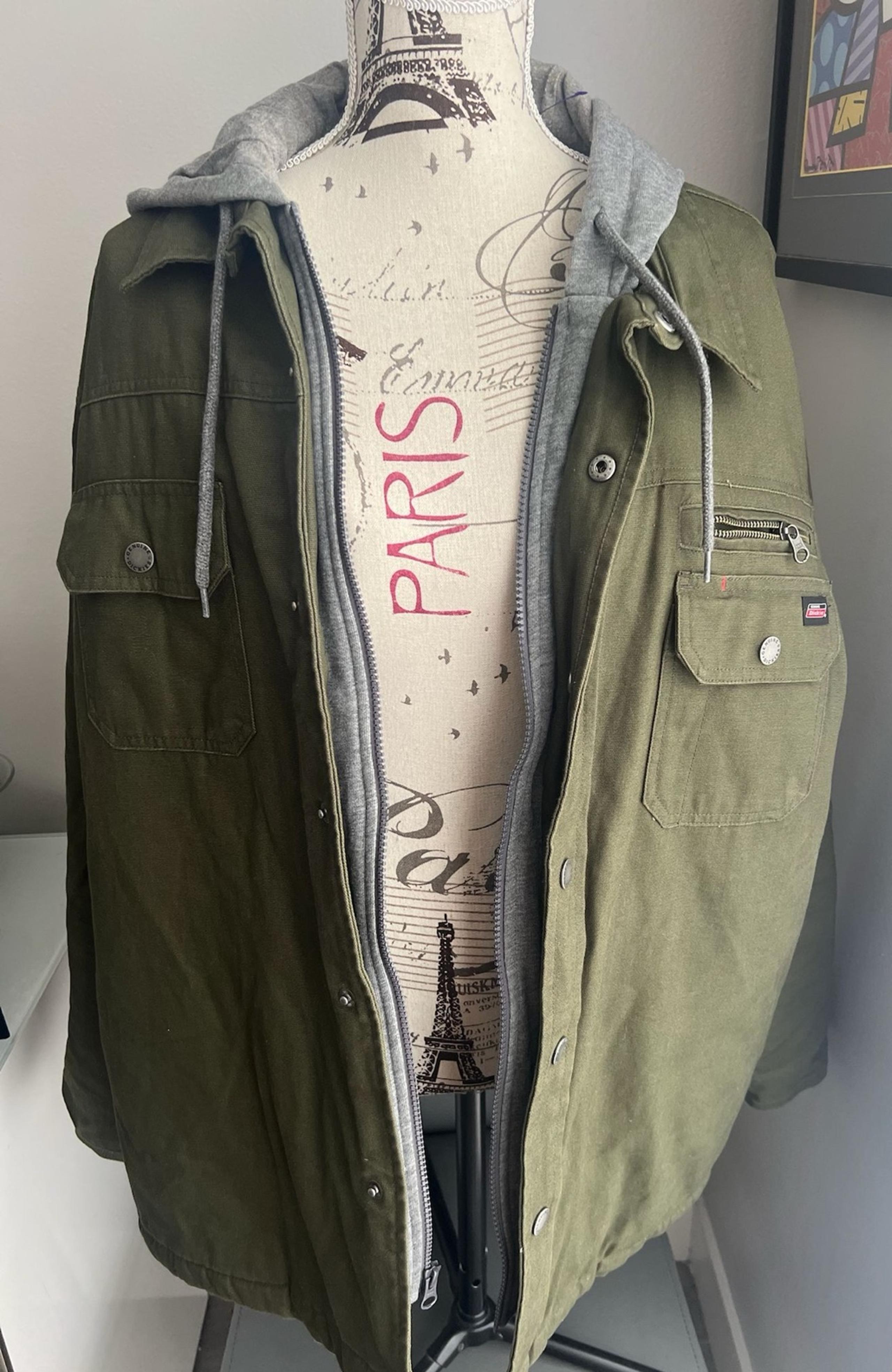 Dickies Men's Olive Green Canvas Jacket Size XL