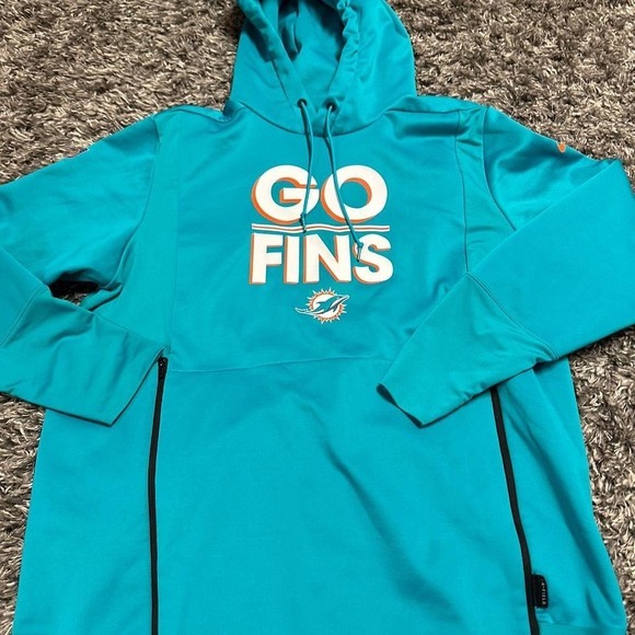 Miami Dolphins Nike ON THE FIELD blue and orange hoodie #NFL #Dolphins