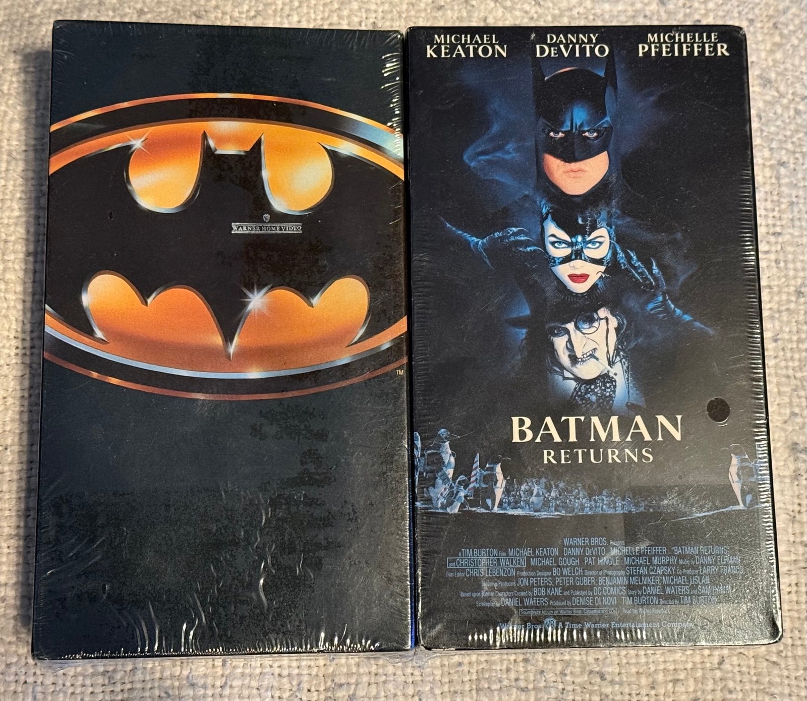Batman VHS: Batman with WATERMARK & Batman Returns VHS BRAND NEW SEALED