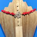 Vintage Red Branch Coral Necklace Coral Chips Gold Tone Beads Toggle Clasp