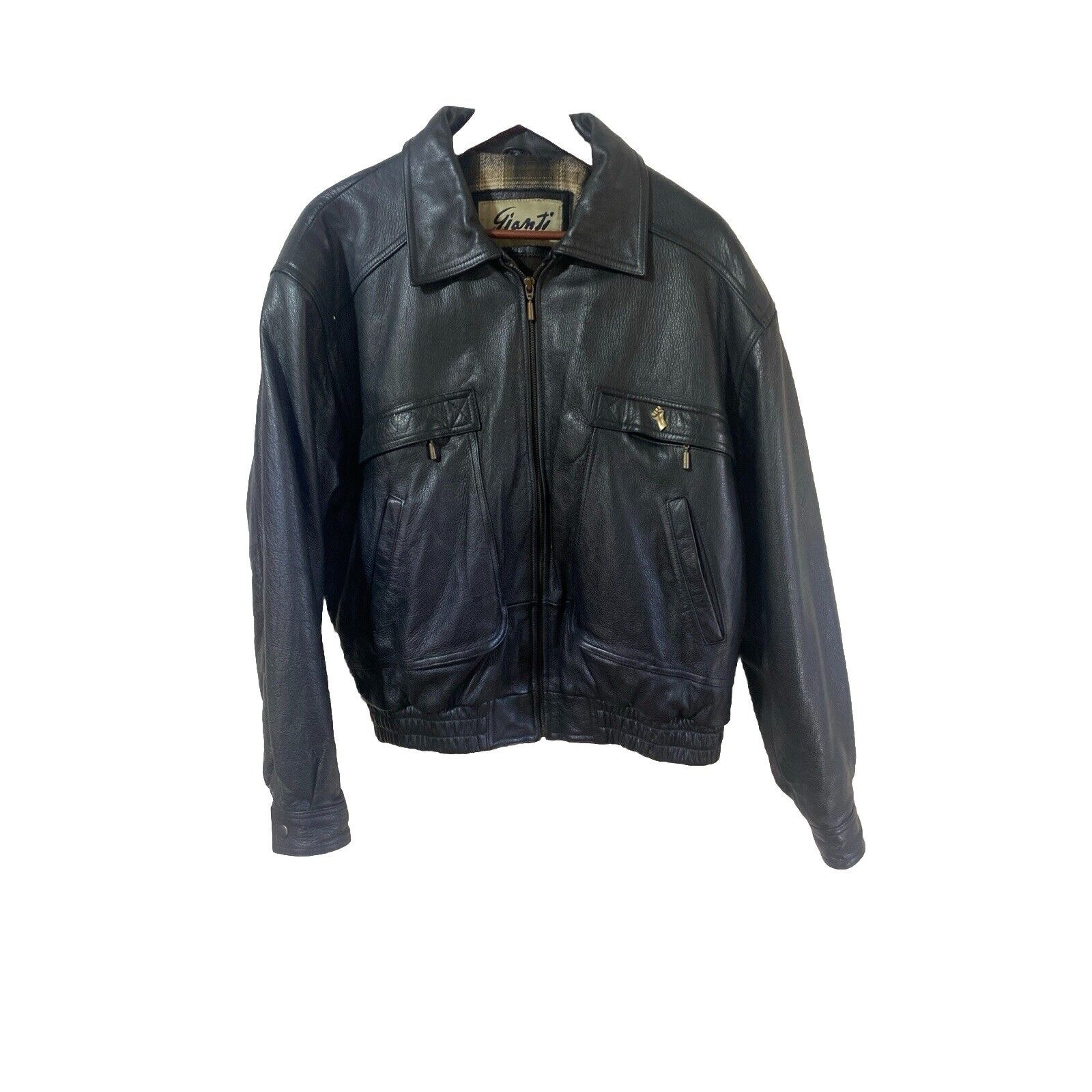Gianti Collection Men’s Genuine Leather Western Coat Brown Button-Up Size XL