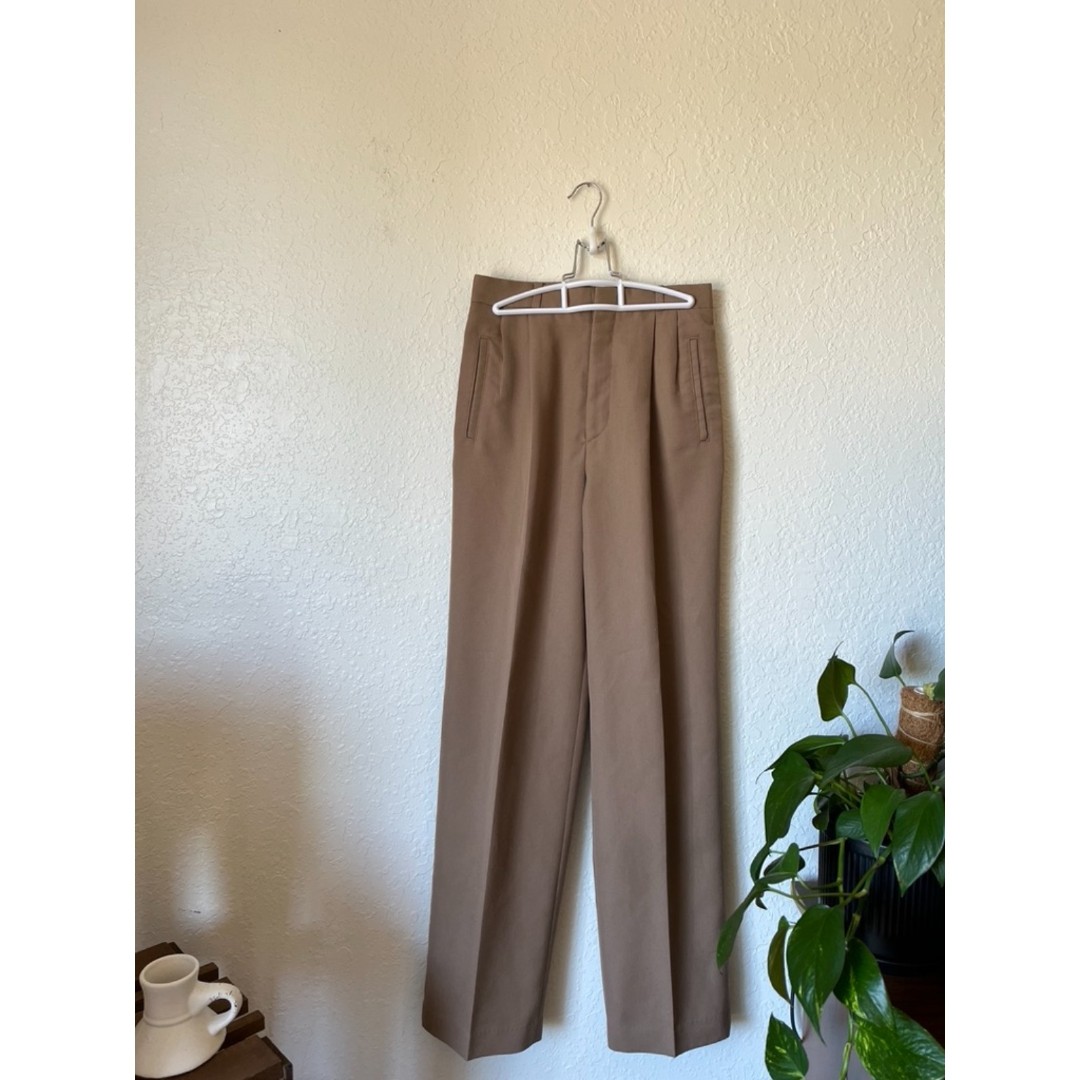 Womens Vintage Straight Leg Tailored Trousers