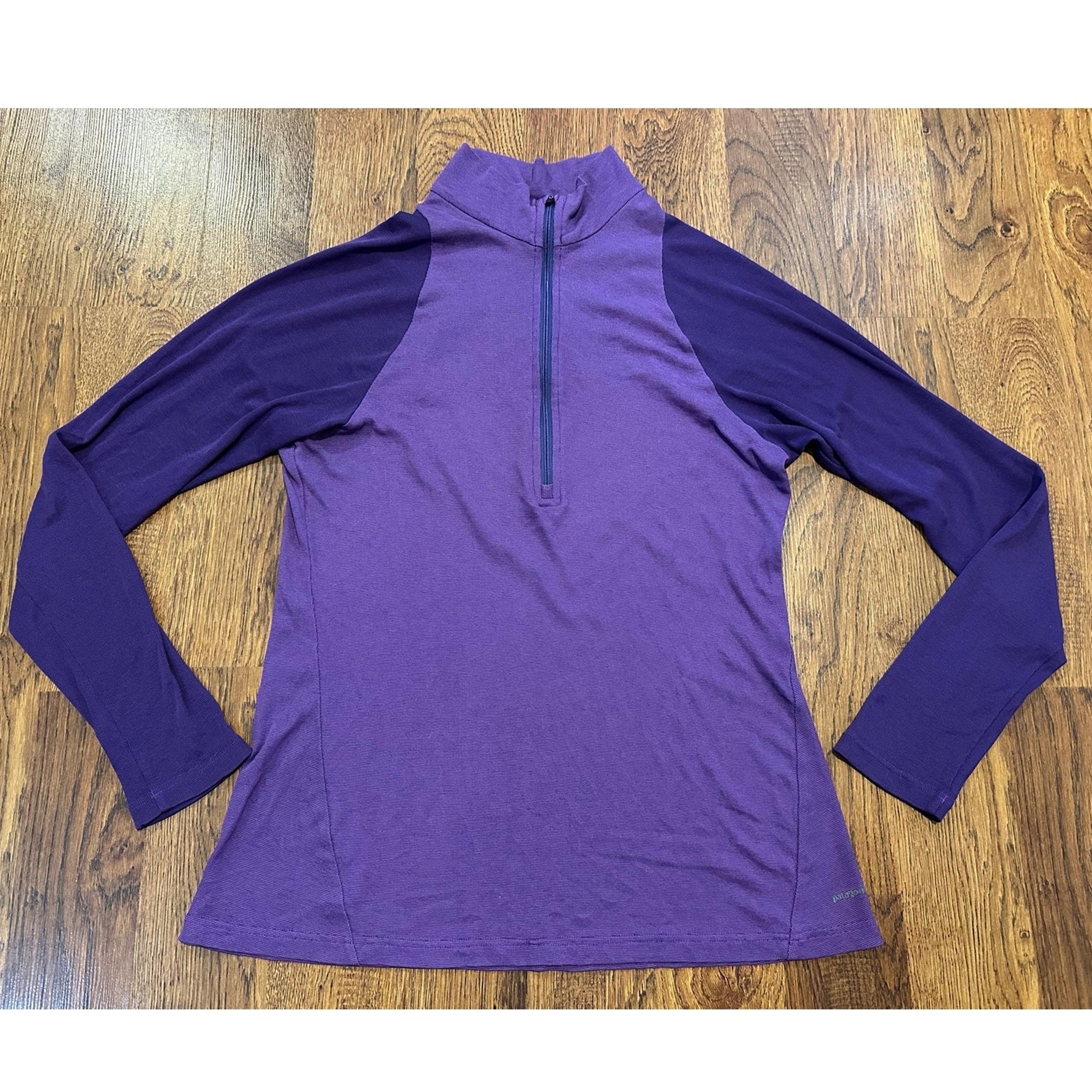 Patagonia Women's Lightweight Quarter Zip Pullover Purple Size Large Activewear
