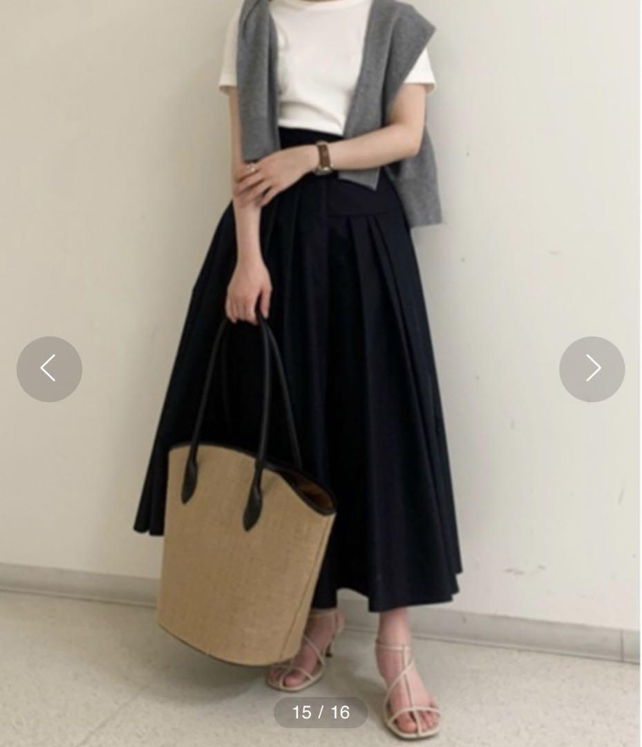 【Unused】Mila Owen Random Tuck High Waist Flare Skirt