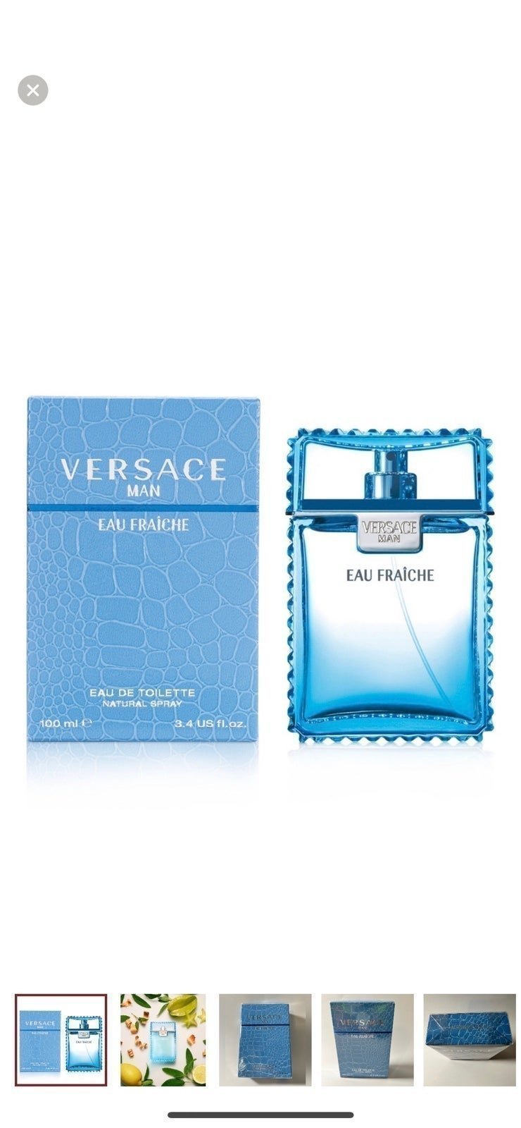 NIB Versace Man Eau Fraiche Eau de natural Spray 3.4 oz/100ml