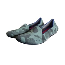 ROTHY'S THE LOUNGE LOAFER Women's Comfort Flat Shoes Olive Camo Color Size 6