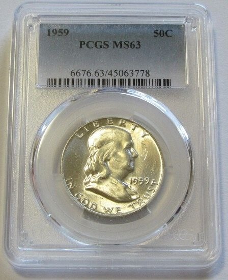 1959 Silver Franklin Half Dollar