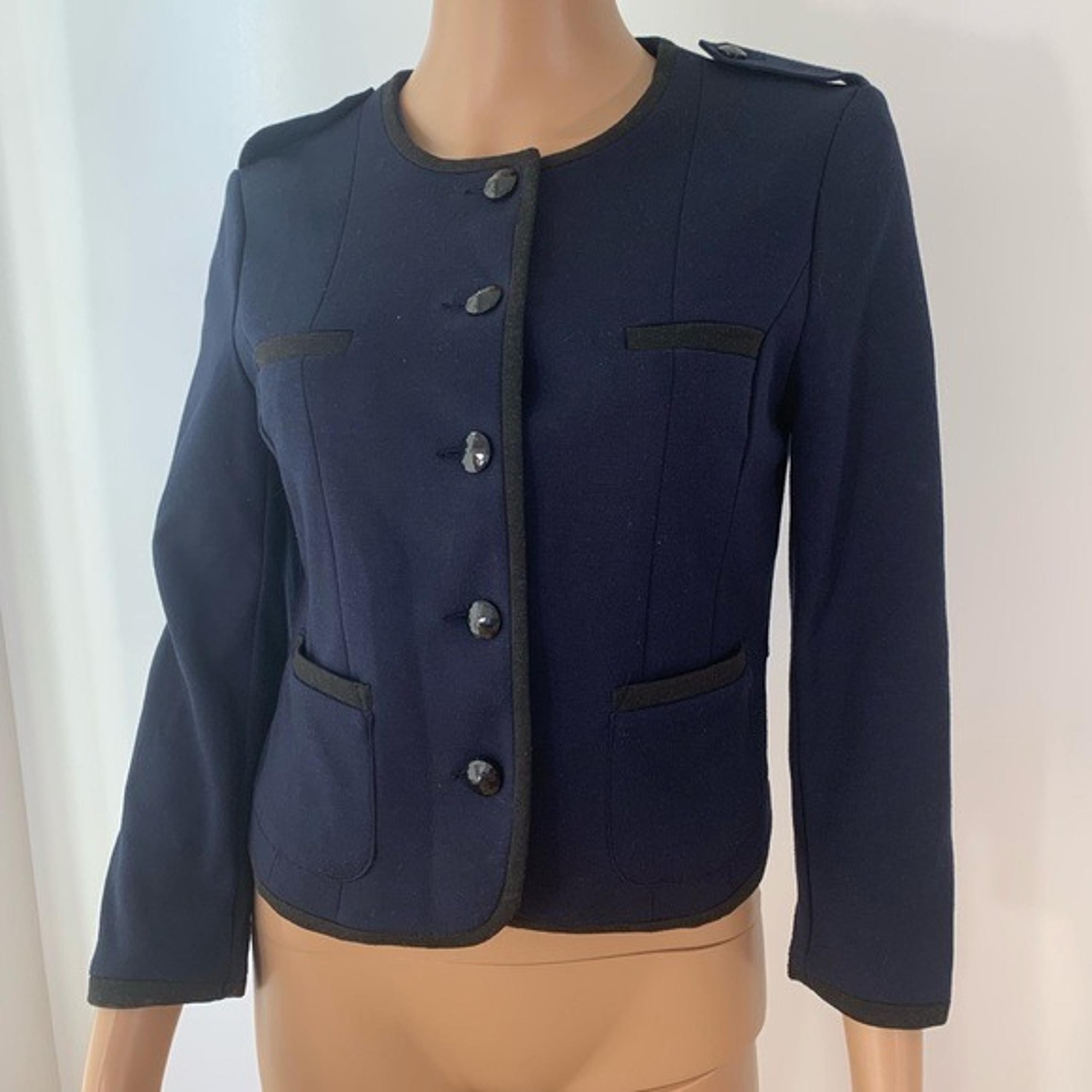 H&M women jacket blue navy size 8
