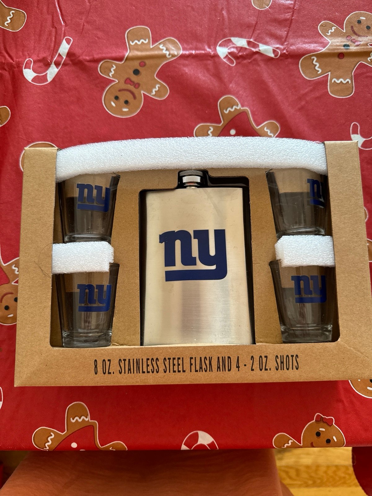 NY GIANTS stainless steel flask set