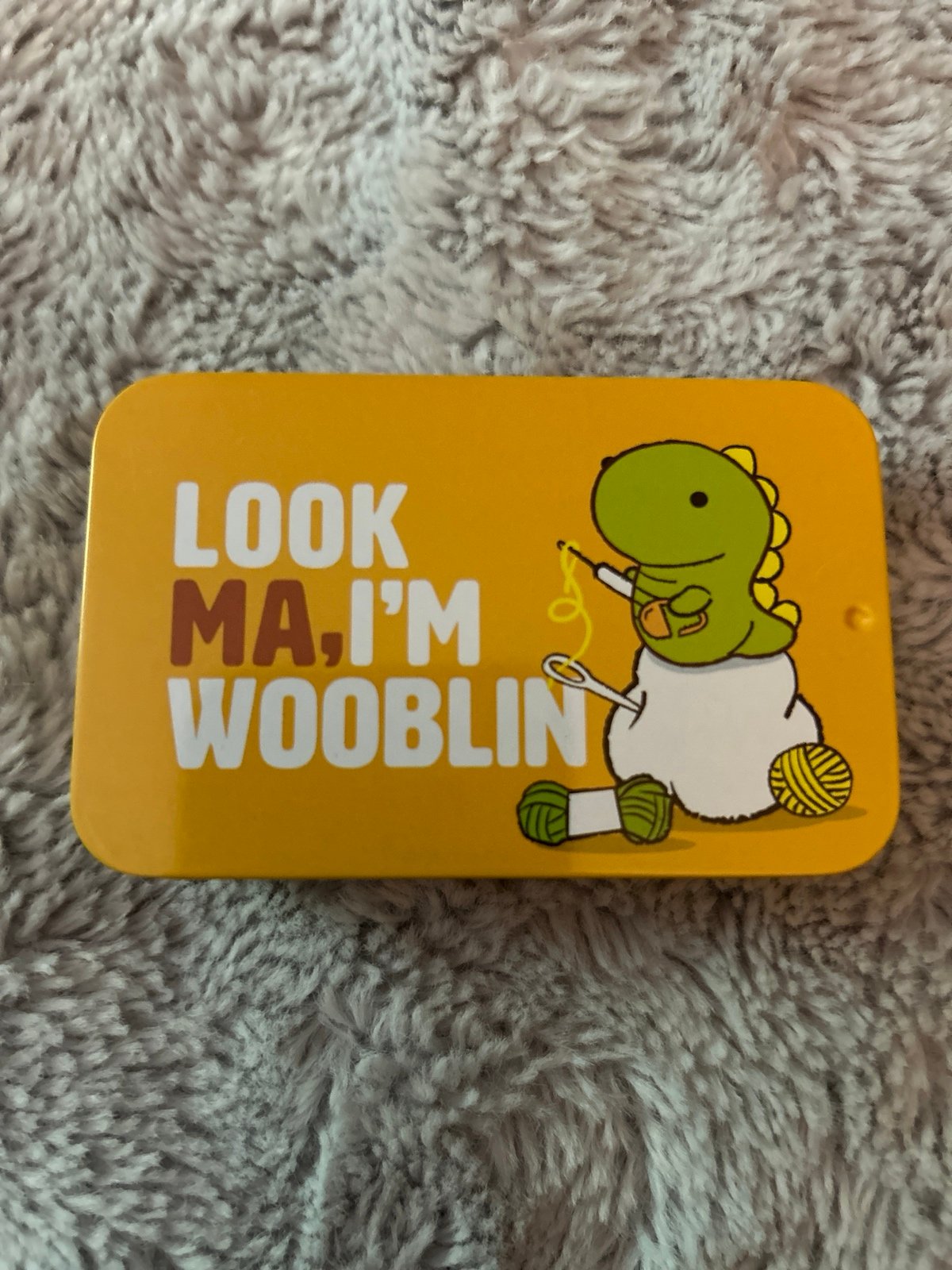 The Woobles Look MA I’m Wooblin Yellow Tin