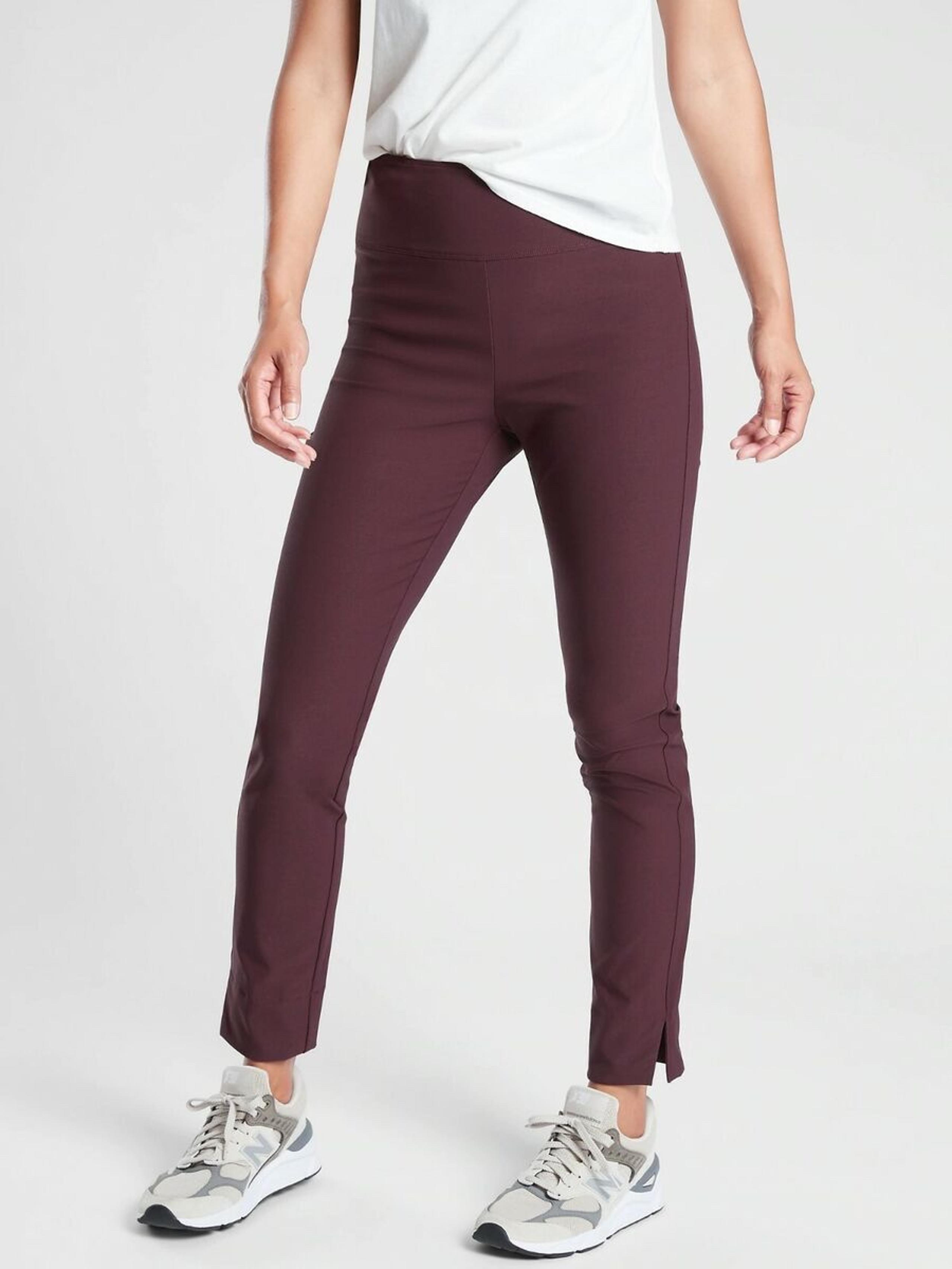 Athleta Burgundy Wander Slim Ankle Pant 6T