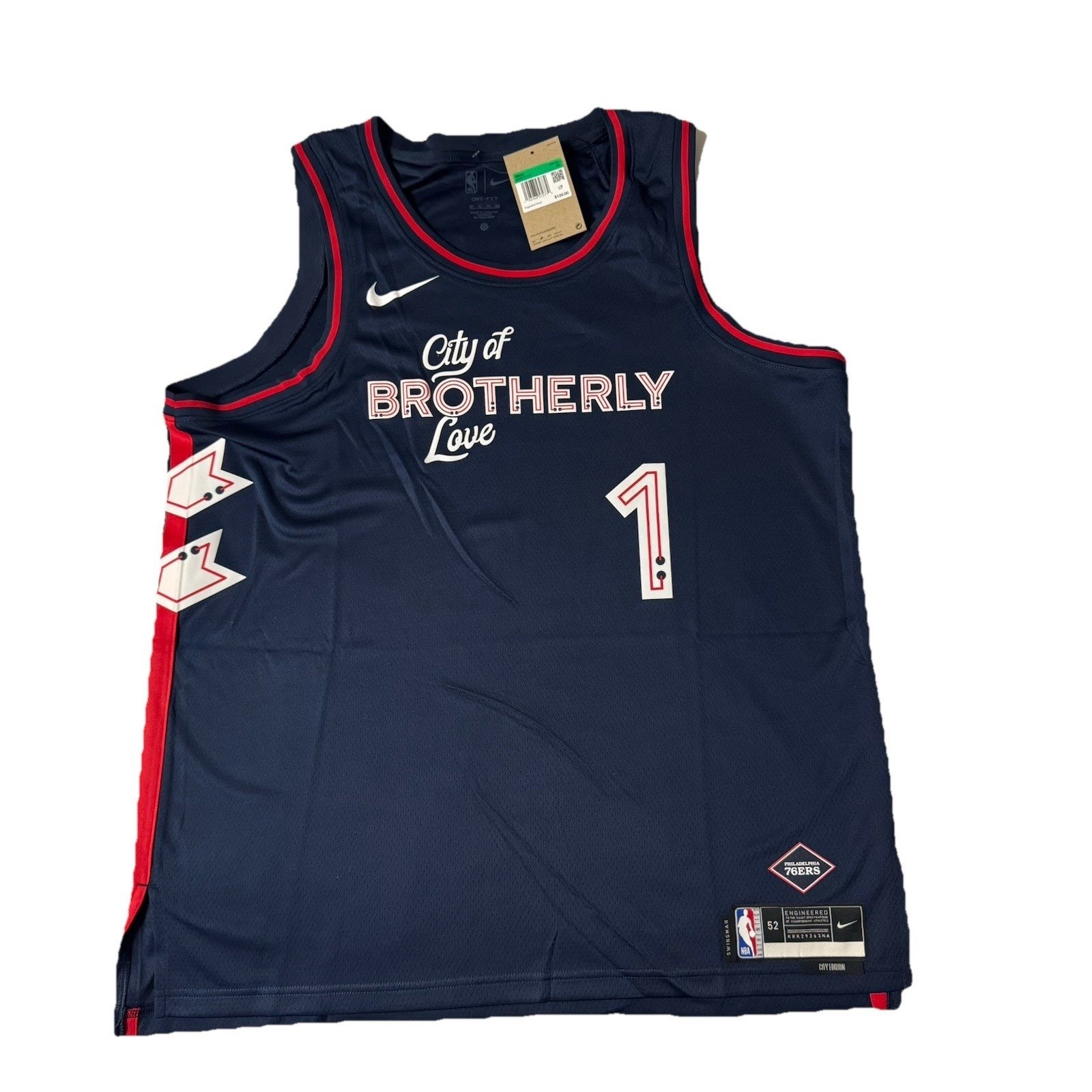 Nike Swingman 2023-24 76ers Philadelphia City Edition James Harden XL 52 NWT