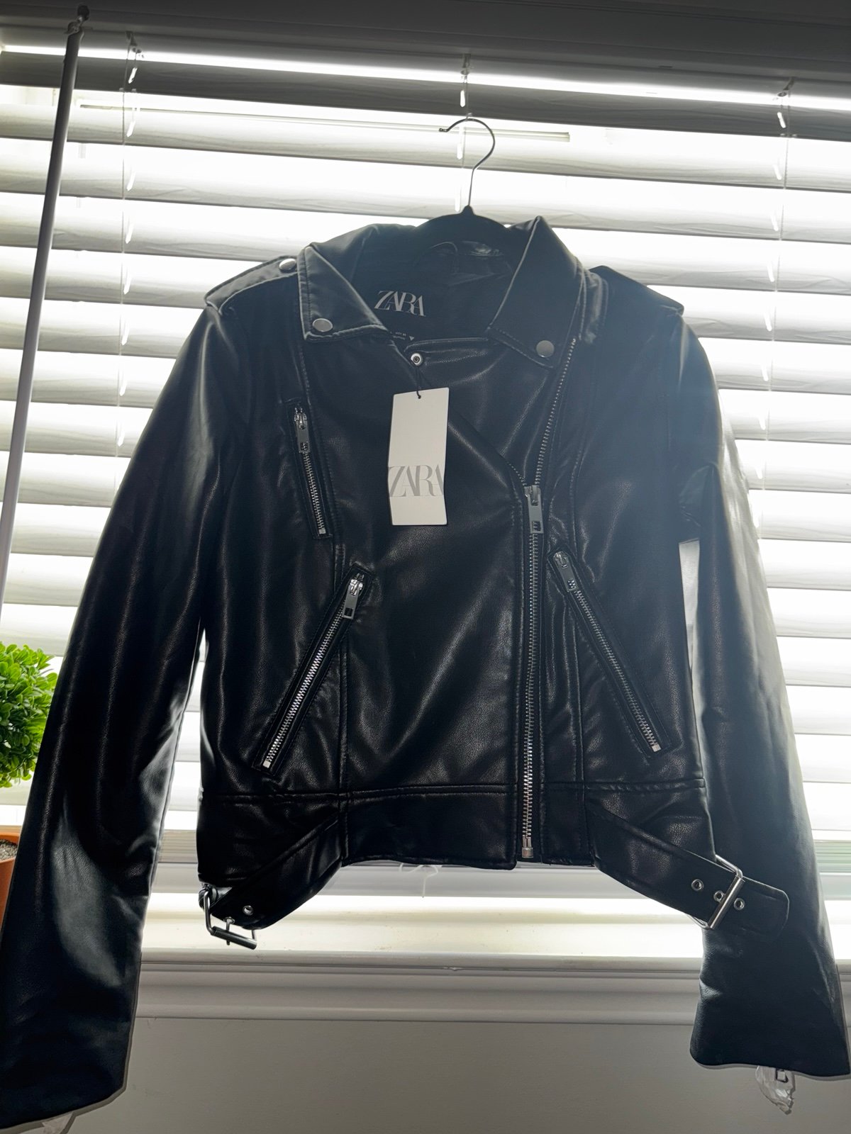 Zara faux leather jacket