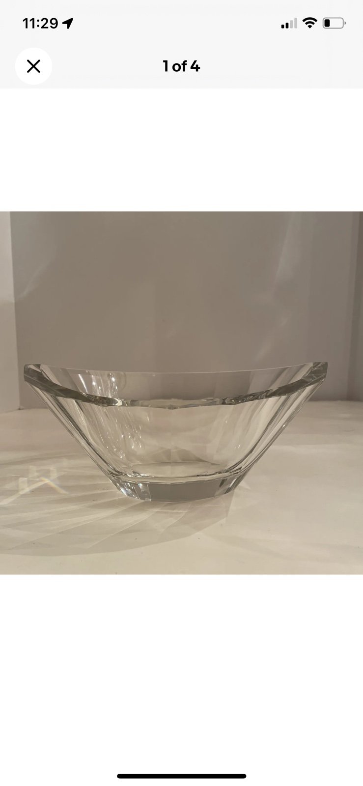 Ceska Crystal Faceted Bowl