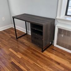 TableNEW Home Rectangular Desk, Medium Brown, 19.5 in x 45 in x 30.1 in